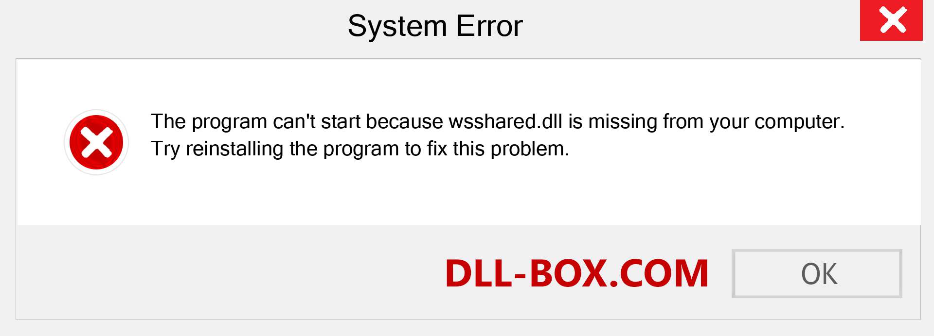  wsshared.dll file is missing?. Download for Windows 7, 8, 10 - Fix  wsshared dll Missing Error on Windows, photos, images